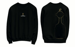 Polerón negro Crew Neck