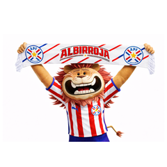 BUFANDA PREMIUM ALBIRROJA BLANCA MUNDIAL 2026