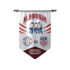 BANDERIN OFICIAL ALBIRROJA CLASICO MUNDIAL 2026