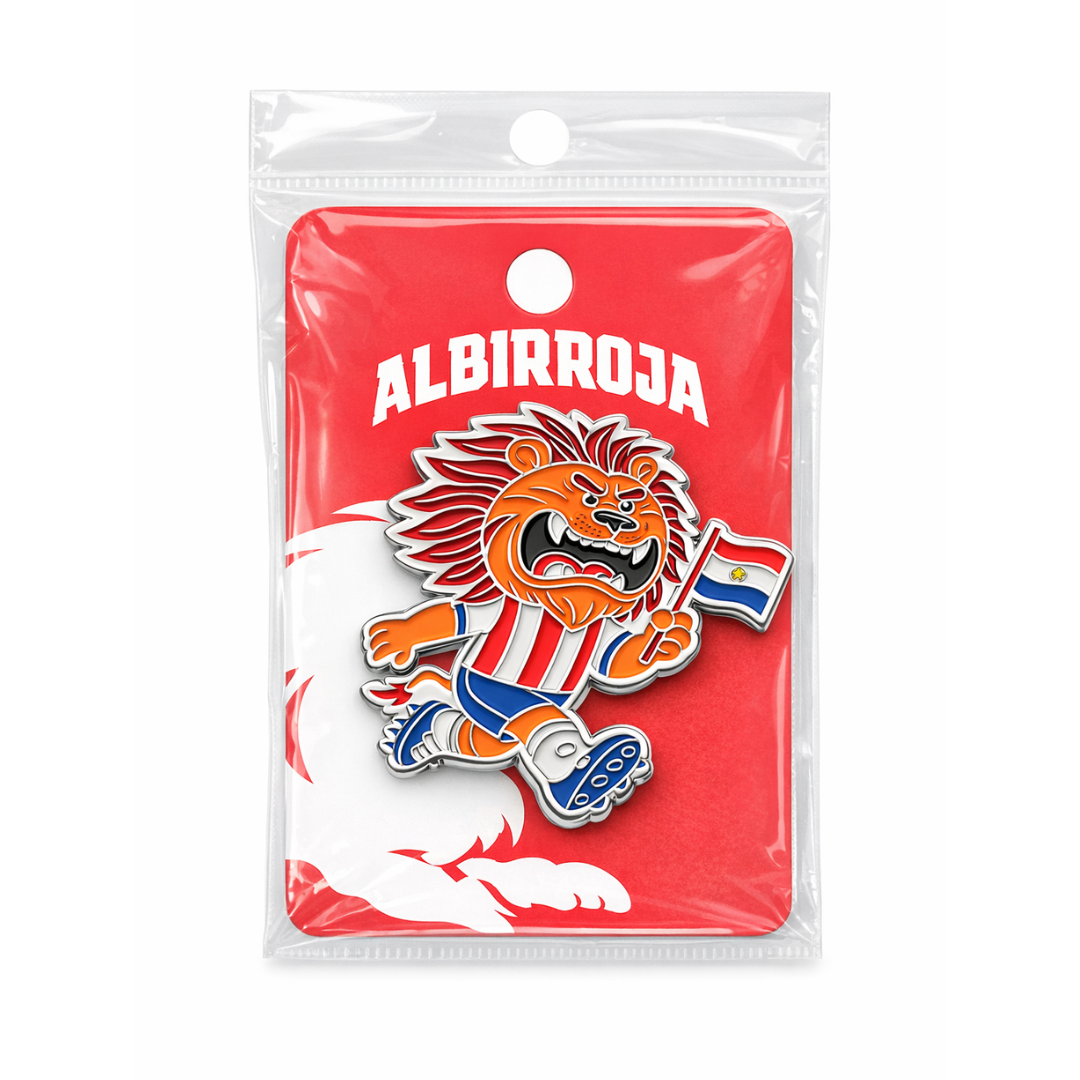 PIN MASCOTA OFICIAL ALBIRROJA MUNDIAL 2026