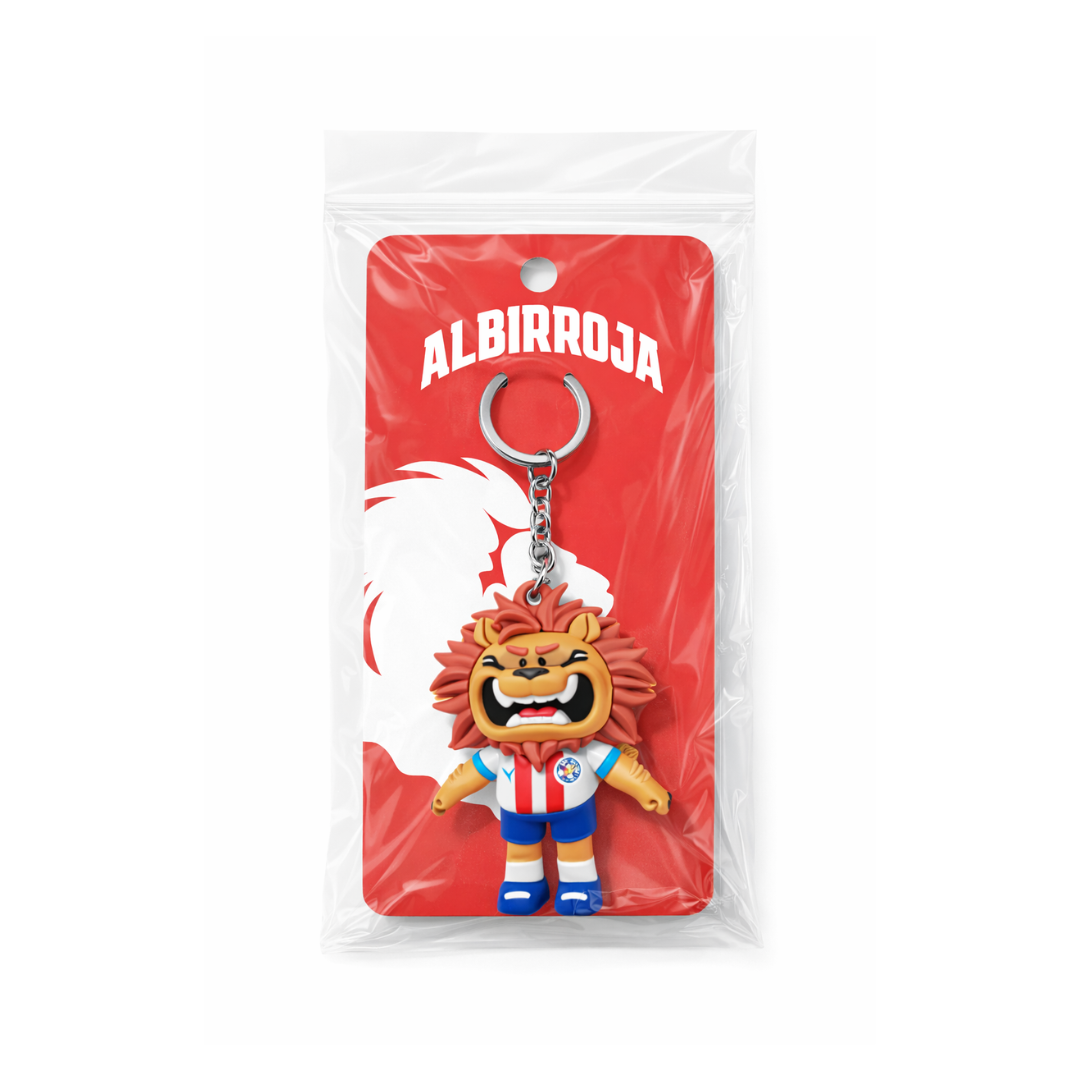 LLAVERO MASCOTA OFICIAL ALBIRROJA MUNDIAL 2026